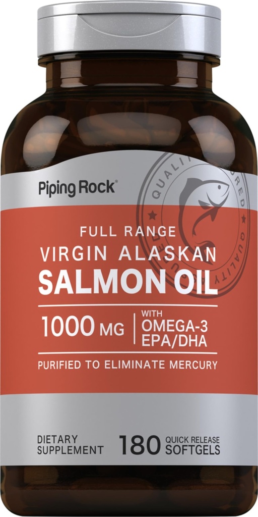 Piping Rock Wild Alaska Salmon Fish Oil 