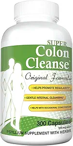 Health Plus Super Colon Cleanse Original Formula (1990-2025), 300 Κάψουλες, 6 Καθαρίσεις - Υποστηρίξτε την Πεποίθησή σας, Ανακουφίστε με το Psyllium Husk και Senna Leaf