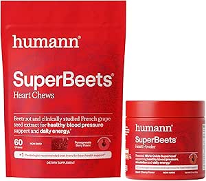 Humann SuperBeets Καρδιά Chews & μαύρη σκόνη κεράσι