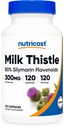 Nutricost Milk Thistle Capsules 300mg, 120 Capsules (80% Silymarin) - Gluten-Free & Non-GMO