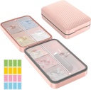 Restree Weekly Pill Organizer, Μαγνητική Θήκη Απόδειξης Υγρασίας, Μεγάλη Χωρητικότητα Κουτί Ταξιδιών με Εσωτερικό Καθαρό Λικέρ για Βιταμίνες, Συμπληρώματα, και Καθημερινή Φάρμακα 8 Διαμέρισμα (Pink)