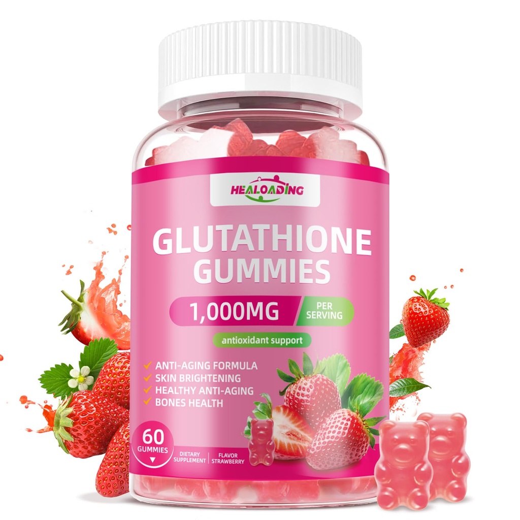 Συμπληρώματα γλουταθειόνης Κόλλαγκεν Gummies: L-Γλουταμίνη Περιέχει θαλάσσια κολλαγόνο Βιταμίνες C, E, D&B12 Glutathion Gummies 1000mg για την αντιγηραντική φόρμουλα και την ενίσχυση των οστών