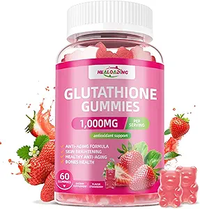 Συμπληρώματα γλουταθειόνης Κόλλαγκεν Gummies: L-Γλουταμίνη Περιέχει θαλάσσια κολλαγόνο Βιταμίνες C, E, D&B12 Glutathion Gummies 1000mg για την αντιγηραντική φόρμουλα και την ενίσχυση των οστών