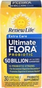Renew Life Extra Care Digestive Probiotic Capsles, 50 δισεκατομμύρια CFU Εγγυημένα, ημερήσιο συμπλήρωμα υποστηρίζει ανοσοποιητικό, Digestive, αναπνευστική υγεία(1), L. Rhamnosus GG, γαλακτοκομικά, σόγια και γλουτένη-ελεύθερο, 30 κόμης