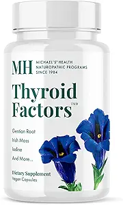 MICHAEL'S Health Naturopathic Programs Thyroid Factors - 90 Vegan Capsules - Nutrients for Production of Thyroid Hormones - Kosher - 30 Servings