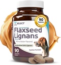 K9 Επιλέξτε συμπυκνωμένα Lignans flaxseed για σκύλους, 20mg 90 δισκία, φυστικοβούτυρο Γεύση Μασώμενα, Impove Coat