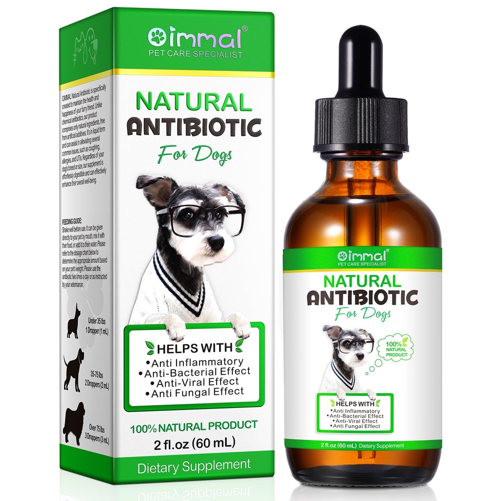 Dog Antibiotics, Natural Antibiotics for Dogs, Dog Multivitamin Herbal Supplements 60ml