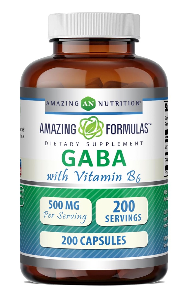 Amazing Formulas GABA with Vitamin B6 Supplement 