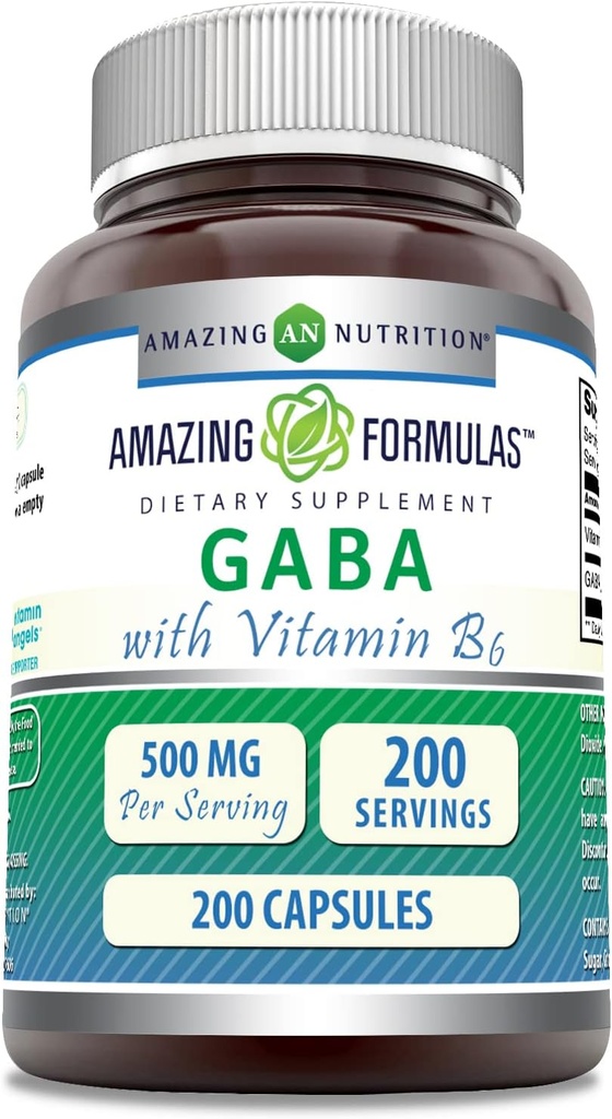 Amazing Formulas GABA with Vitamin B6 Supplement 