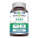 Amazing Formulas GABA with Vitamin B6 Supplement | 500 Mg Per Serving | 200 Capsules | Non-GMO | Gluten Free | Made in USA