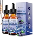 2 Pack NAD συμπληρώματα για γυναίκες & άνδρες, NAD Νικοτιναμίδη Ριβοσιδική ρεσβερατρόλη 900mg & Quercetin, Νιασίνη, Κολλαγόνο, Βιοτίνη, υγρό NAD Plus συμπλήρωμα NR900 για την καταπολέμηση της γήρανσης της επιδερμικής ενέργειας Longevity Focus