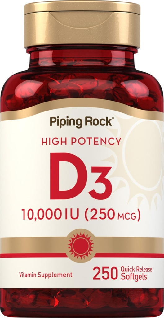 Piping Rock Βιταμίνη D3 10000 IU 