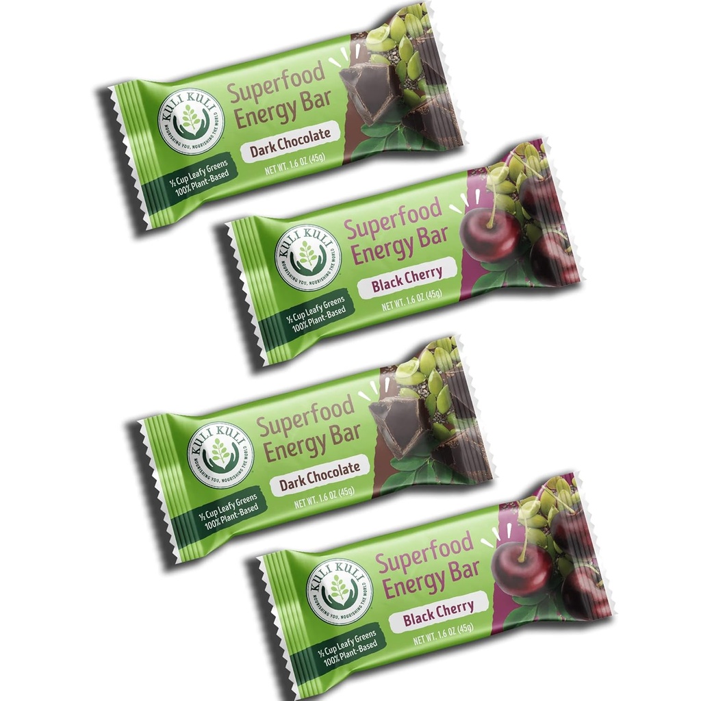 Kuli Kuli Moringa μπαρ σκόνης - Χωρίς γλουτένη Vegan Snack Bars - Μπαρ που βασίζονται σε εγκαταστάσεις ενέργειας, 1.6 μπαρ Moringa, Ποικιλία, 6 Πακέτο