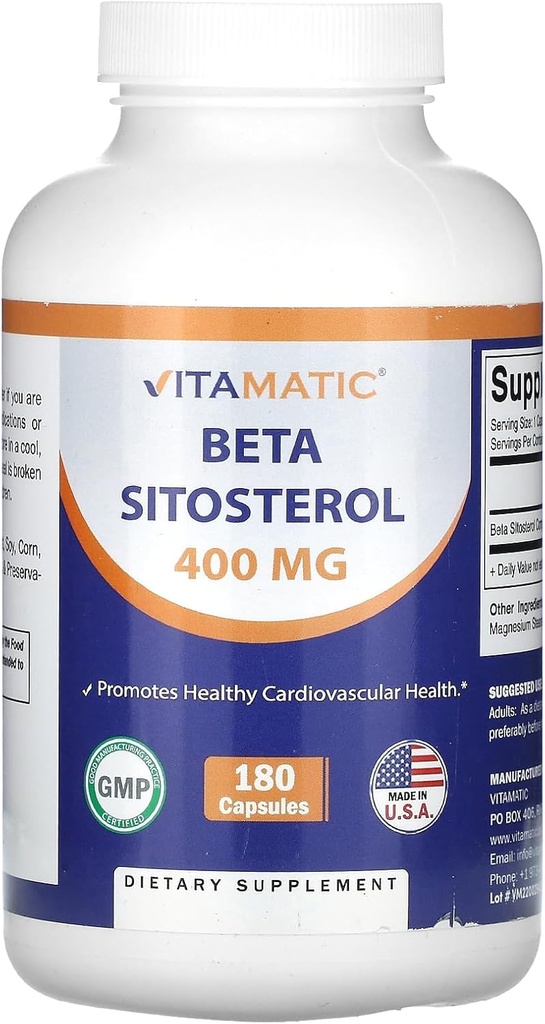 Vitamatic Beta Sitosterol 400 mg 180 Καψάκια