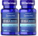 Puritan's Pride Youth Guard DHEA για γυναίκες και άνδρες 50mg, Συμπλήρωμα διατροφής για υγιή γήρανση, 3 μήνες προσφοράς, 100 δισκία, 2 συσκευασίες