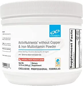 XYMOGEN ActivNutrients Without Copper & Iron Multivitamin Powder - Punch φρούτων (12,9 oz)