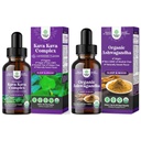 Bundle of Potent Liquid Kava Kava Drops Supplement with Kavalactones for Better Sleep and USDA Organic Ashwagandha Liquid Drops - Εκχύλισμα ρίζας Ashwagandha για το στρες και την υποστήριξη διάθεσης για ενήλικες