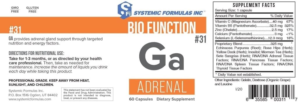 Συστηματικές Φόρμουλες: #31 - Ga - Adrenal