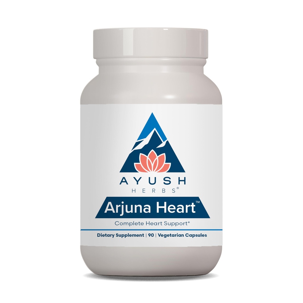 Ayush Herbs Arjuna Καρδιά, βοτανικό συμπλήρωμα για την υποστήριξη της καρδιάς, κάψουλες προστασίας της καρδιάς για άνδρες και γυναίκες, 90 κάψουλες χορτοφάγων
