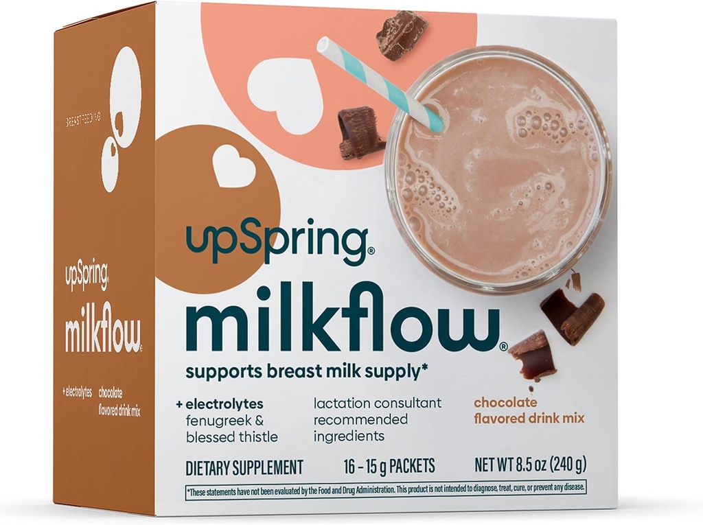 UpSpring Milkflow Electrolyte Θηλασμός συμπλήρωμα ποτό Μίγμα με Fenugreek 
