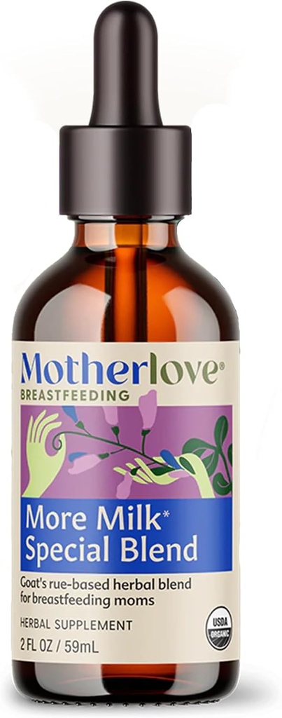 Motherlove More Milk Special Blend (2 βάμμα ουγγιάς) Βότανο Γαλουχία συμπλήρωμα w / Goat’s Rue to Build Breast Tissue & Support Breast Milk Supply—USDA Certified Organic, Vegan, Kosher, Soy-Free