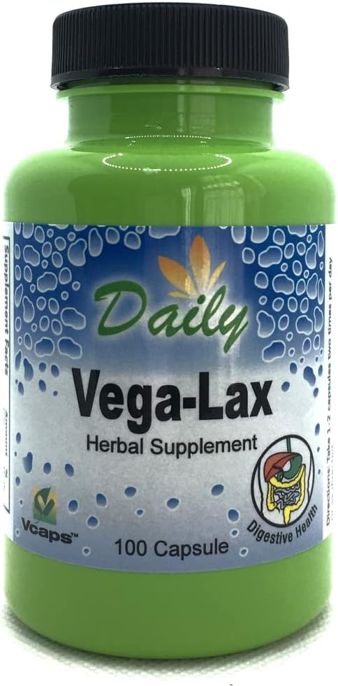 Daily Manufacturing Vega-LaxTM (Cascara Sagrada Bark, Senna Leaf, Glucomannan & Αφυδατωμένη αλόη Vera Gel)