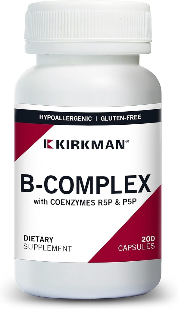 Kirkman B-Complex με Συνένζυμα R5P & P5P - Hypoallergenic - 200 κάψουλες χορτοφάγων