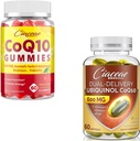 Ubiquinol CoQ10 600 MG 60 Softgels Bundle με CoQ10 Gummies 400 MG 60 Count