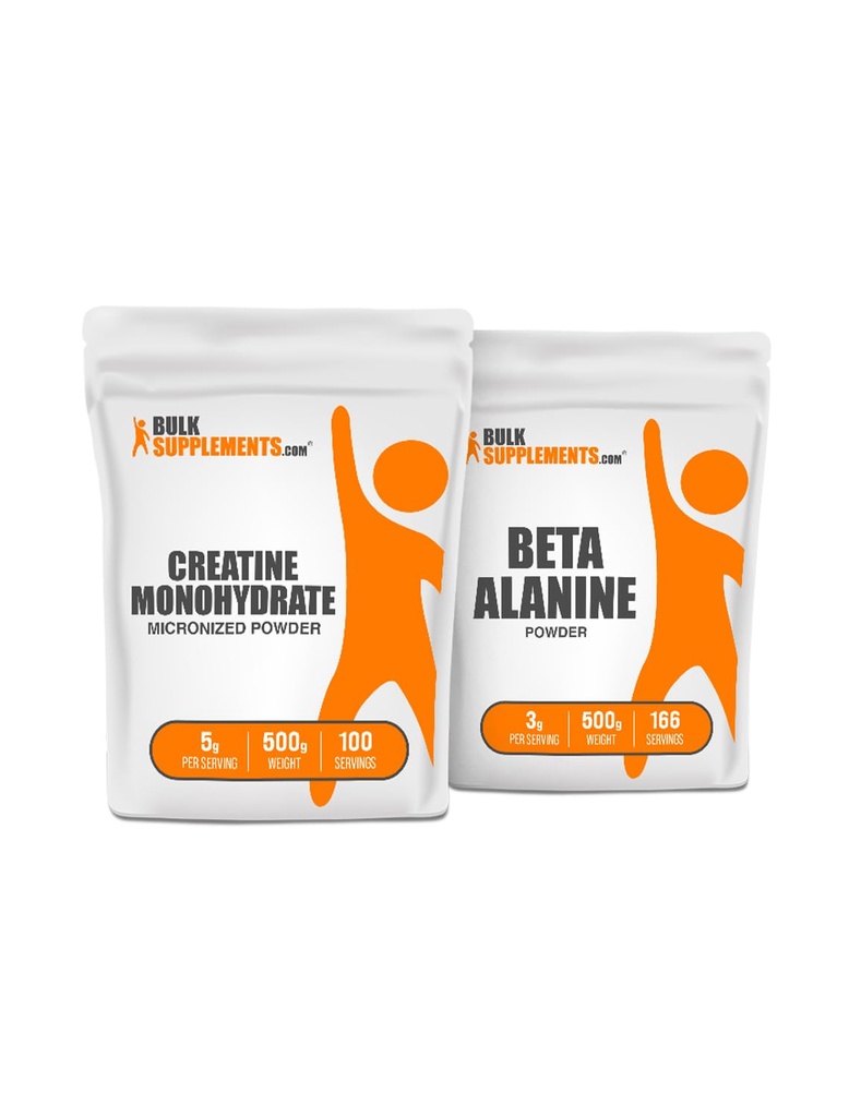BulkSupplements Creatine 500g + Beta Alanine 500g Bundle