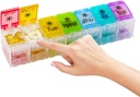 Big Pill Organizer 7 Day with Spring-Open Design- Weekly Pill Organizer 2 Times a Day with AM PM Big Compartments Pill Box for Supplements Hill Container Holder for Vitamins Medicine Organizer