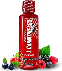 iSatori L-Carnitine LS3 1500, Triple-Blend Liquid L Carnitine Supplement, with Acetyl & Tartrate, Stimulant Free, Low Calories, Sugar & Gluten Free, Keto-Friendly, Mixed Berry Flavor (32 Servings)