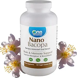 One Planet Nutrition Nano Bakopa 250 mg Κάψουλες Veggie (120 Servings), εκχύλισμα Bacopa monnieri, Νάνο για Εύκολη Απορρόφηση, Ενισχύει τη Μνήμη & Εστίαση, Μη ΓΤΟ, Βέγκαν, Χωρίς Γλουτένη