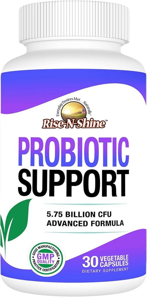 Rise-N-Shine Probiotics για γυναίκες και άνδρες - 5,75 δις CFU 7 Strains - 30 κάψουλες