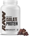 RAW Whey Isolate Protein Powder, Dark Chocolate - 100% Grass-Fed Sports Διατροφή Whey Protein Powder για την ανάπτυξη των μυών & την αποκατάσταση - χαμηλής περιεκτικότητας, χαμηλής περιεκτικότητας σε υδατάνθρακες, φυσικά αρωματισμένα & γλυκαντικά - 25 υπηρεσίες