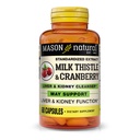 MASON NATURAL Milk Thittle/Cranberry Liver & Kidney Cleanser - Υποστηρίζει Υγιεινή λειτουργία του ήπατος και των νεφρών, καθαρισμού και Detox, 60 κάψουλες