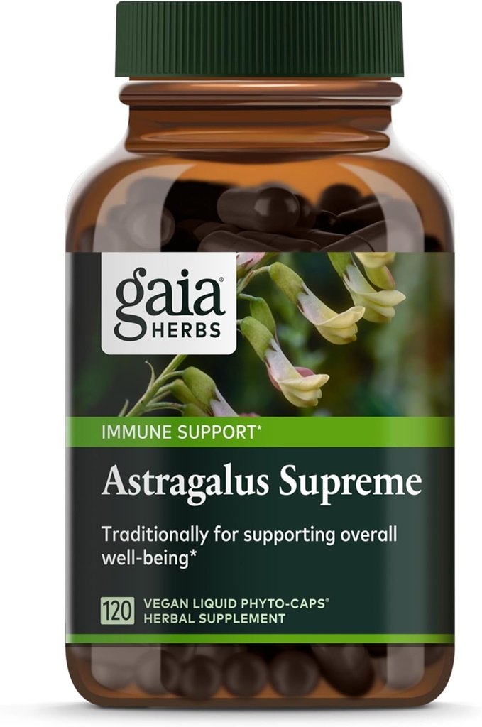 Astragalus Astragalus Supreme - Immune and Antioxidant Support Herbal Supplement - με Astragalus Root, Schisandra Berry, και Ligustrum - 120 Vegan Liquid Phyto-Capsules (30-Day Supply)