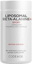Codeage Liposomal Beta-Alanine Συμπλήρωμα - CarnoSyn Beta-Alanine - 2-Month Supply - Liposomal Delivery - Προ προπόνηση, Post προπόνηση και Αθλητισμός Συμπλήρωμα - Μη ΓΤΟ - 180 κάψουλες