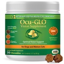 Ocu-GLO Cat & Dog Supplement for Eye Support - Chewable Vision Vitamins Supplements for Large and Small Pets Care with Lutein, Omega-3 Fatty Acids, Grape Seed Extract & Antioxidants