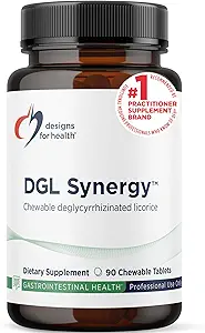 Σχέδια για την υγεία Deglycyrrhizinated Licorice Root Chewables - DGL Synergy 500mg Συμπλήρωμα γλυκόριζας για την υποστήριξη Digestion - Ευχάριστη γεύση, μη GMO + Χωρίς ζάχαρη (90 Μασώμενα δισκία)