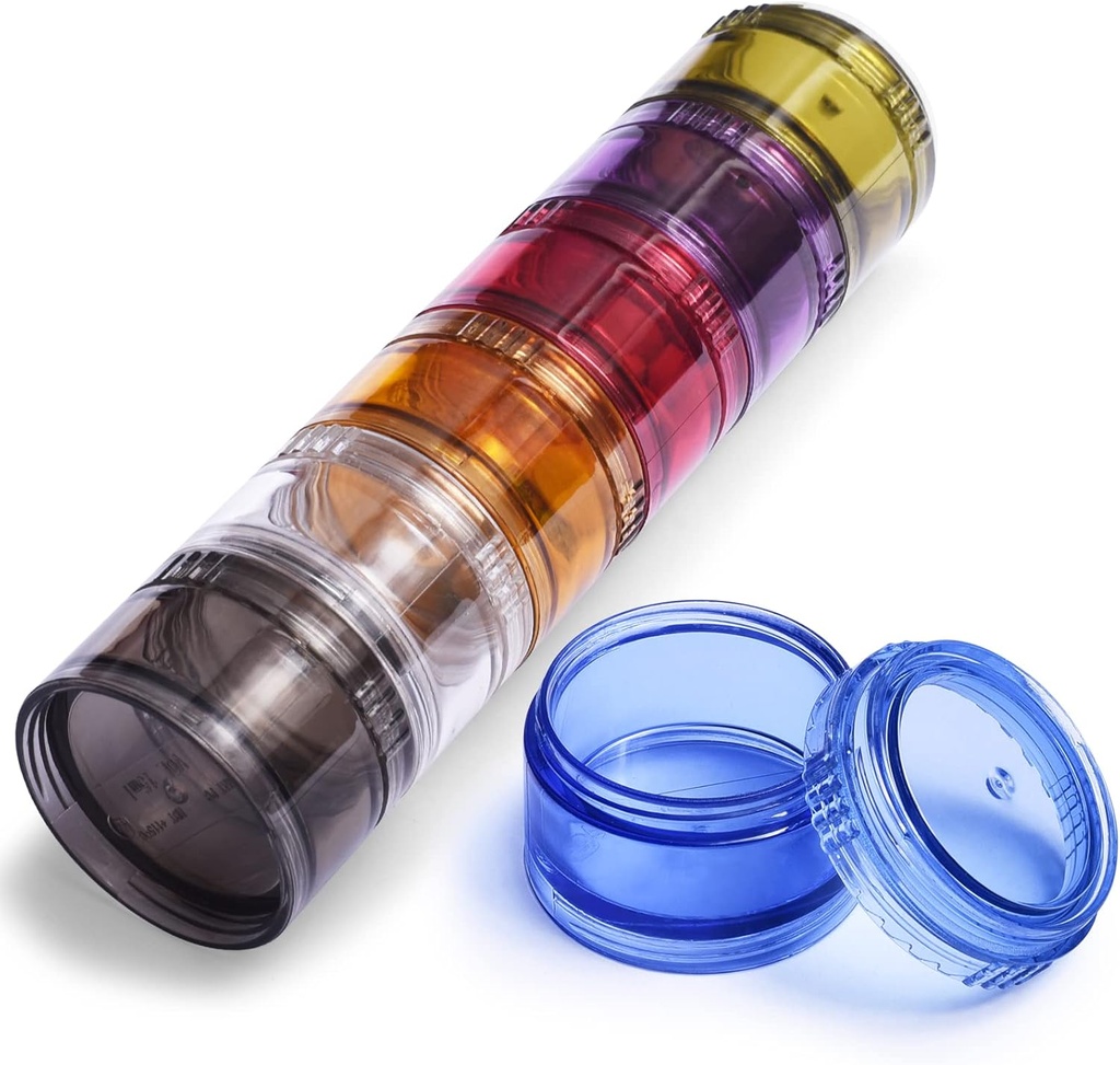 Κυλινδρικό Pocket Pharmacy Moisture-Proof Travel Pill Organizer Δωρεάν Συνδυασμός των Επτά Χρωμάτων Pill Box 7 Ημέρα