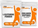 BulkSupplements L-Γλουταμίνη 500g + κολλαγόνο Peptides 500g Bundle