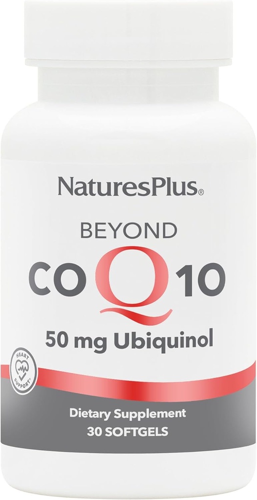 NaturesPlus Beyond CoQ10 50 mg - 30 Softgels - Παρέχει υψηλής αντοχής Ubiquinol - Υποστηρίζει τη συνολική ευεξία - 30 εξυπηρετεί