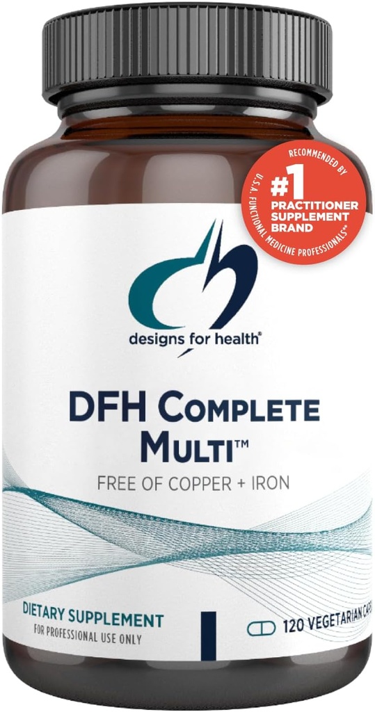 Σχεδιασμοί για την Υγεία DFH Complete Multi - Complete Multi Vitamin + Mineral Supplement with Folate, 1000 IU Βιταμίνη D, Ανοσοποιητική υποστήριξη Βιταμίνες - Multivitamin with No Copper, No Iron (120 Κάψουλες)
