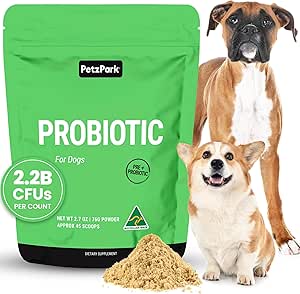 Probiotic for Dogs - Grain-Free Digestive Support Powder for Diarrhea, Bloating & Gas - Promotes Immune Support & Oral Health - Reduces Paw Licking, Allergies & Yeast Infections - 2.7 oz - 45 Scoops