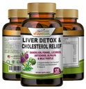 VITAMISAN Liver Cleanse Detox Συμπληρώματα με το γάλα Thistle-Fennel-Alfalfa-Vitamin B-Artichoke-Dandelion Root Support Ανδρών & Γυναικών 120 Caps Detox Cleanse & Boost Immune