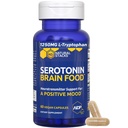Σεροτονίνη Brain Food - 1250mg L-Tryptophan & 400mg Rhodiola Rosea συμπλήρωμα - Mood συμπλήρωμα υποστήριξης για ανακούφιση από το στρες - Νευροδιαβιβαστής Υποστήριξη με Μαγνήσιο Γλυκινικό & Ψευδάργυρο - 60 κάψουλες