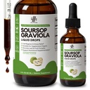 iMATCHME Soursop Graviola Υγρή Σταγόνα για την υποστήριξη & αναγέννηση κυττάρων, ανοσοποιητικό σύστημα και υποστήριξη για την υγεία των ούρων, Pure Soursop Bitters Liquid, Υψηλή Απορρόφηση, Ζάχαρη / Gluten Free, Φυσική Γεύση, 2 Fl Oz