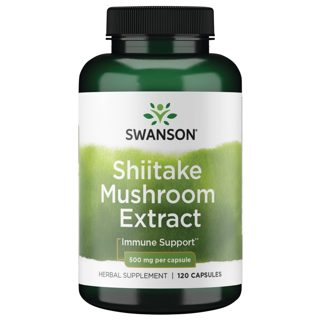Swanson Shiitake Mushroom Extract (4:1) 500 Milligrams 120 Κάψουλες