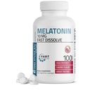 Bronson Μελατονίνη 10mg Γρήγορη Διάλυση Κερασογεραμένα δισκία Χορτοφαγικά Μασώμενα Lozenges, 100 Count