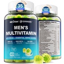Μεθυλοποιημένη πολυβιταμίνη για άνδρες Gummies, BCAA Αμινοξέα, Ψευδάργυρος, Καθημερινή βιταμίνη A C D3 E K2 B Complex, Ασβέστιο, Μαγνήσιο, Λυκοπένιο, Digestive Ένζυμα - Ενέργεια, Ανοσοποιητικό, Μύες- Χωρίς ζάχαρη, Vegan, 60Cts